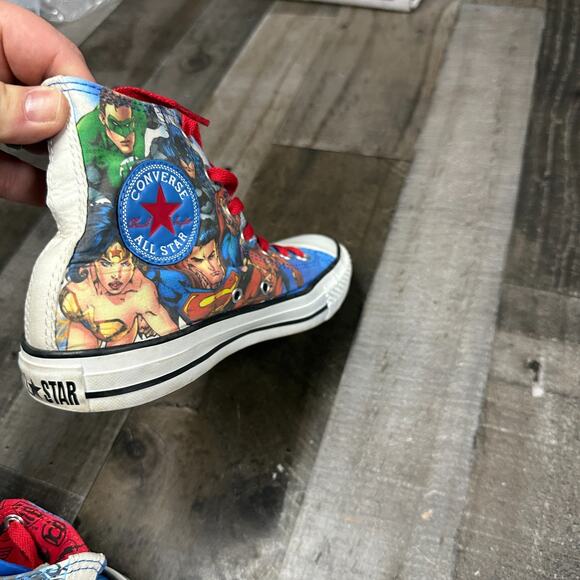 Converse All Star Justice League America Comic DC High Top Sneakers Shoes Mens 6 - Picture 8 of 16
